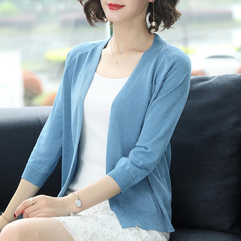 Summer New Arrival Knit Cardigan Elegant Fashion Knitwear Long Sleeve Lightweight Sunscreen Tops Roupas Femininas Mujer Casual alx