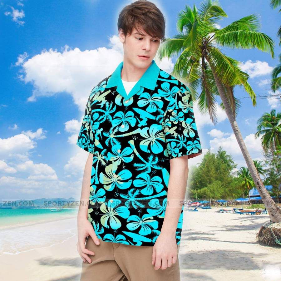 Unisex Flower Tropical Hawaii Shirts Ha80244