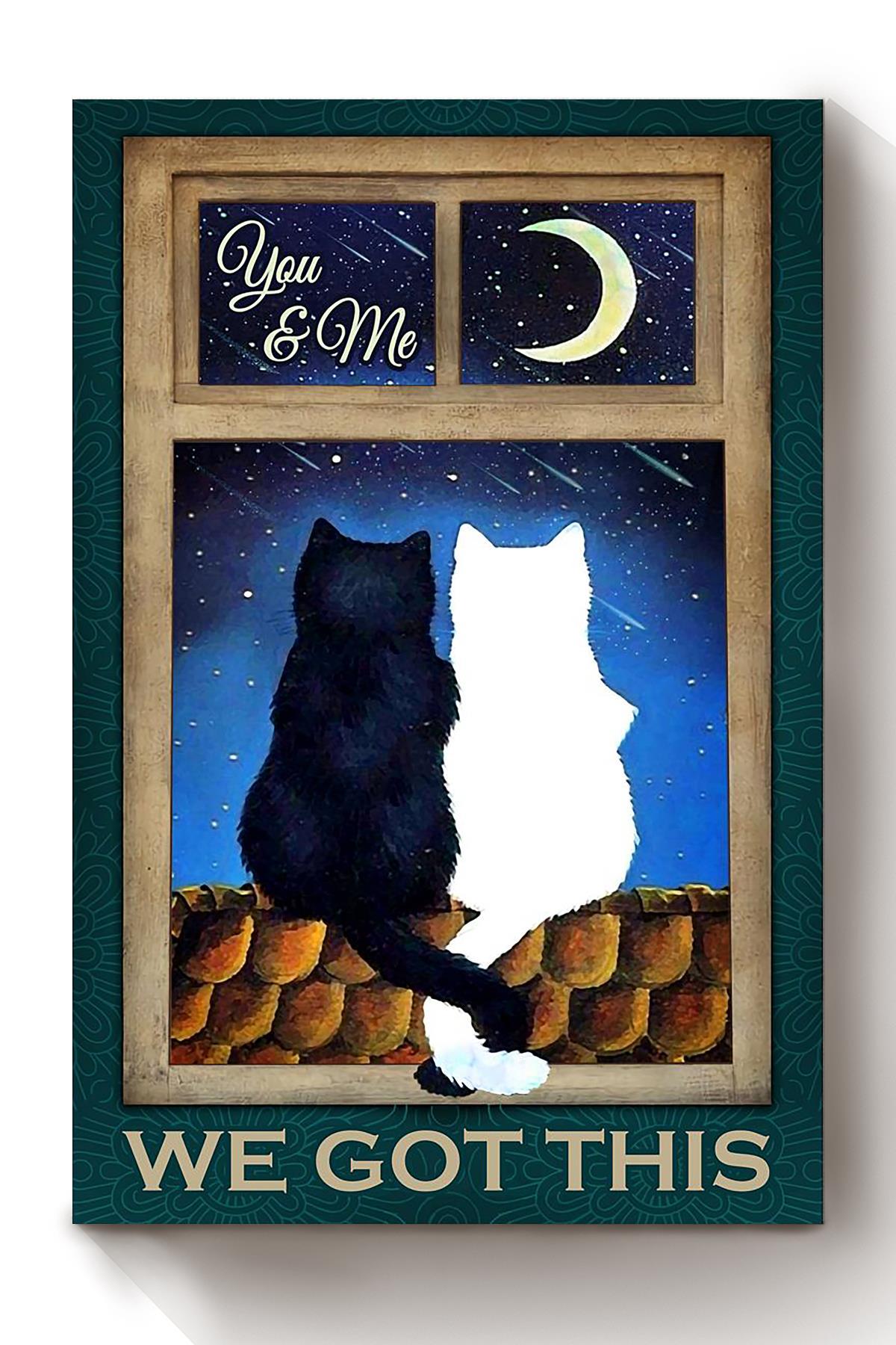 Cat Love Animal Wall Art Gift For Cat Lover International Cat Day Kitten Foster Valentine Day Canvas