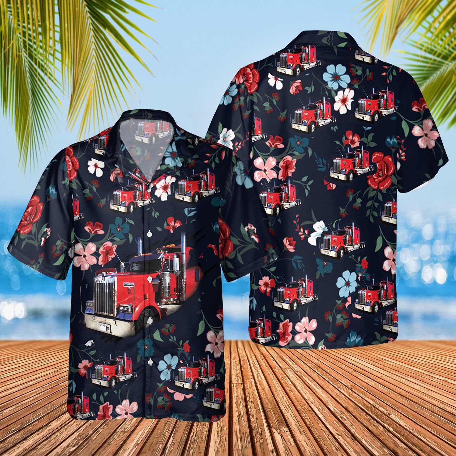 Trucker Hawaiian Shirt Ha11097