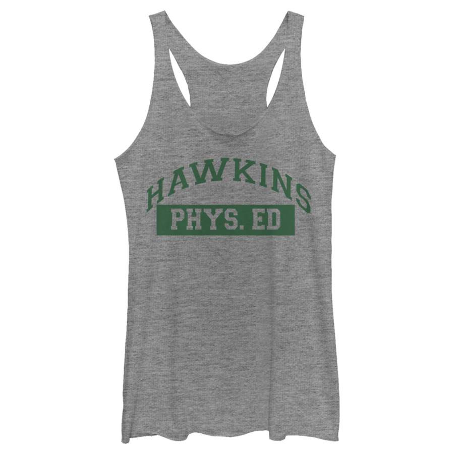 Stranger Things Women’s Hawkins Phys. Ed Costume  Racerback Tank