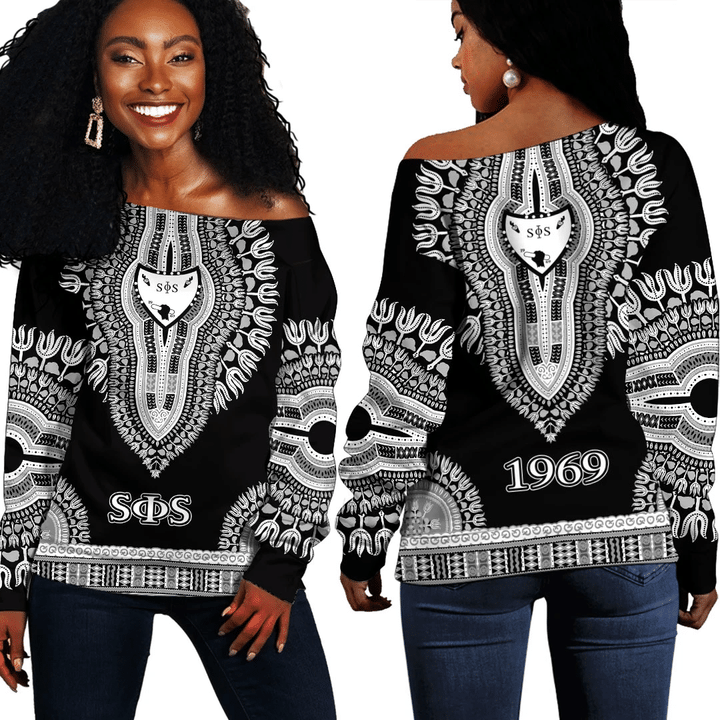 Swing Phi Swing Dashiki Off Shoulder Sweater Rlt13