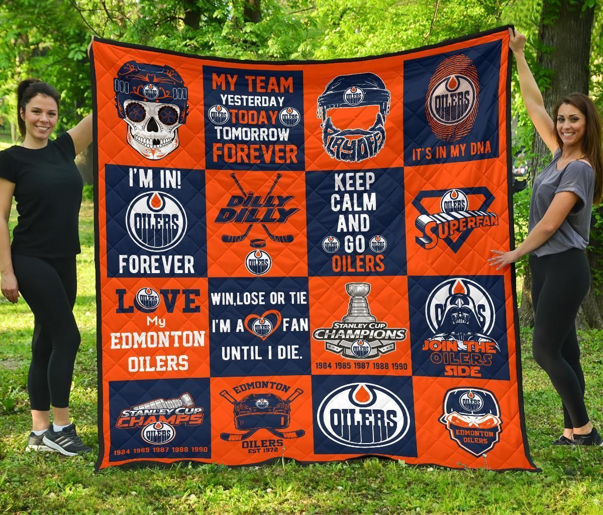 Fan Edmonton Oilers Quilt Blanket Amazing Gift Idea