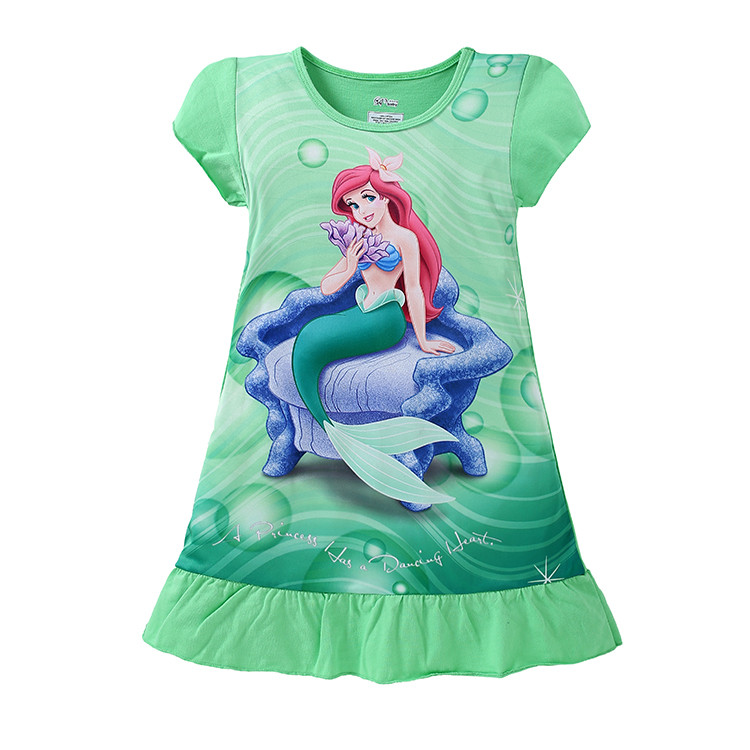 Anna Elsa 3D Print Girls Dress Mermaid Girls Dresses Cosplay Cartoon Frozen Dress Girls Pajamas Sleepwear Girls Snowhite Dress alx