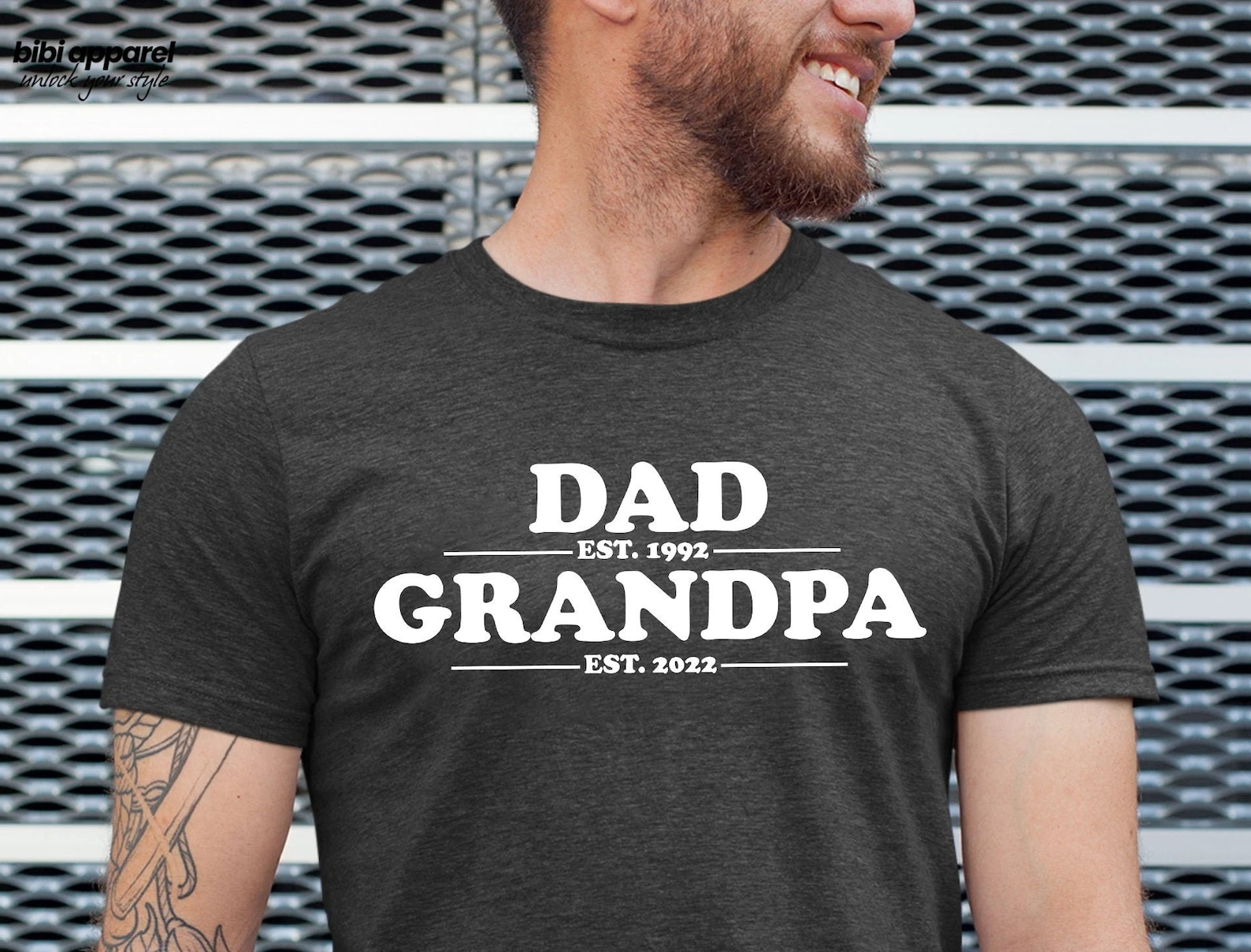 Dad Est Grandpa Est T-shirt Personalized established year T-shirt for Dad, Grandpa, Papa. Gift for Grandpa