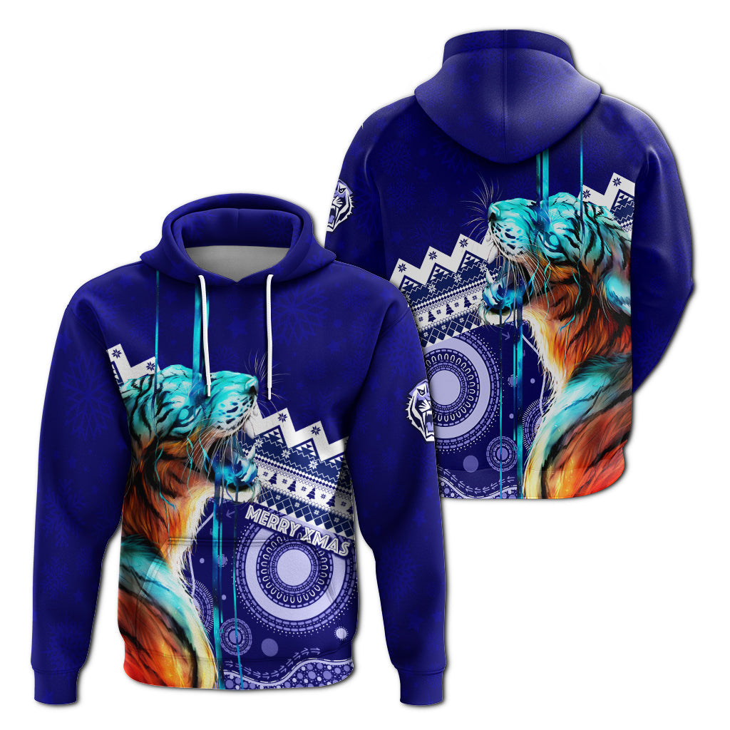 Christmas Graphic Tiger Aboriginal Dot Art Hoodie