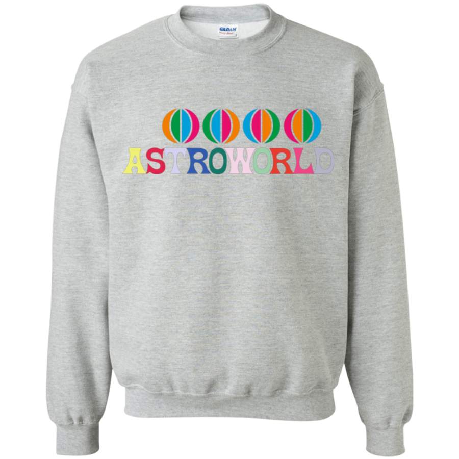 AGR Travis Scott AstroWorld Logo Crewneck Pullover Sweatshirt