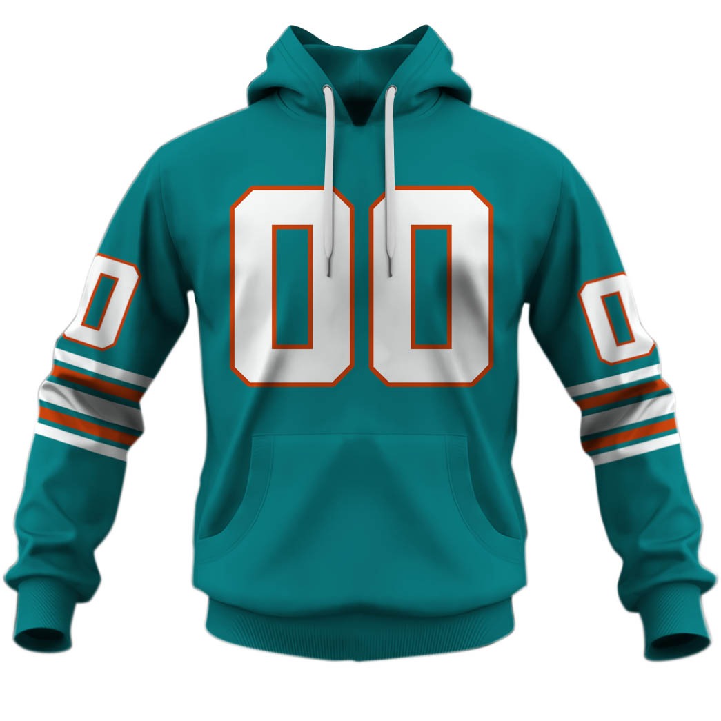 Personalized 1973 75 Miami Dolphins Vintage Home Jersey Personalize Hoodie