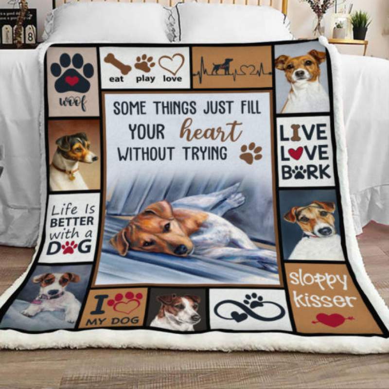 Jack Russell Terrier Dog Sherpa Blanket JR1701 90O47