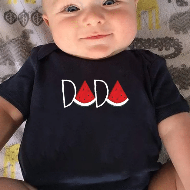 Watermelon Dada Baby Onesie, Dad And Baby Matching Shirts, Father And Son/ Daughter, Father’S Day Gift