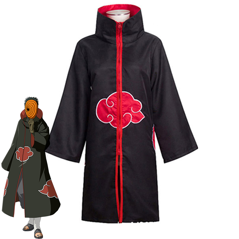 Tobi Obito Cosplay Costume Akatsuki Long Sleeve Cloak Halloween Carnival Funny Adult Cosplay Costume alx