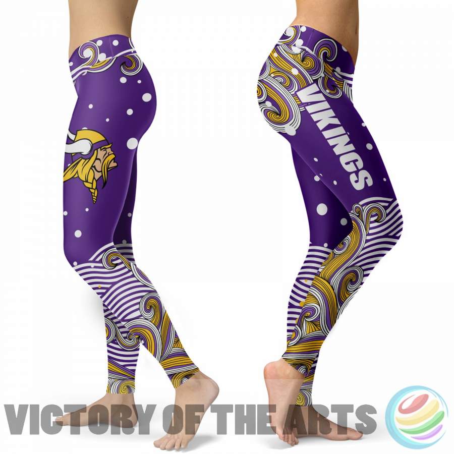 Great Summer With Wave Minnesota Vikings Leggings