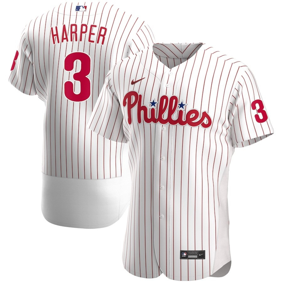 Bryce Harper 3 Philadelphia Phillies Home Player Elite Jersey – White