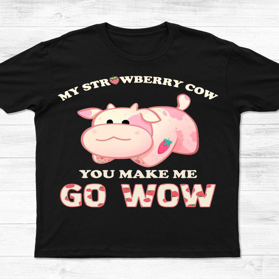 Classic T-shirt – Strawberry Cow – Cute Shirt, Cow Shirt – 7031