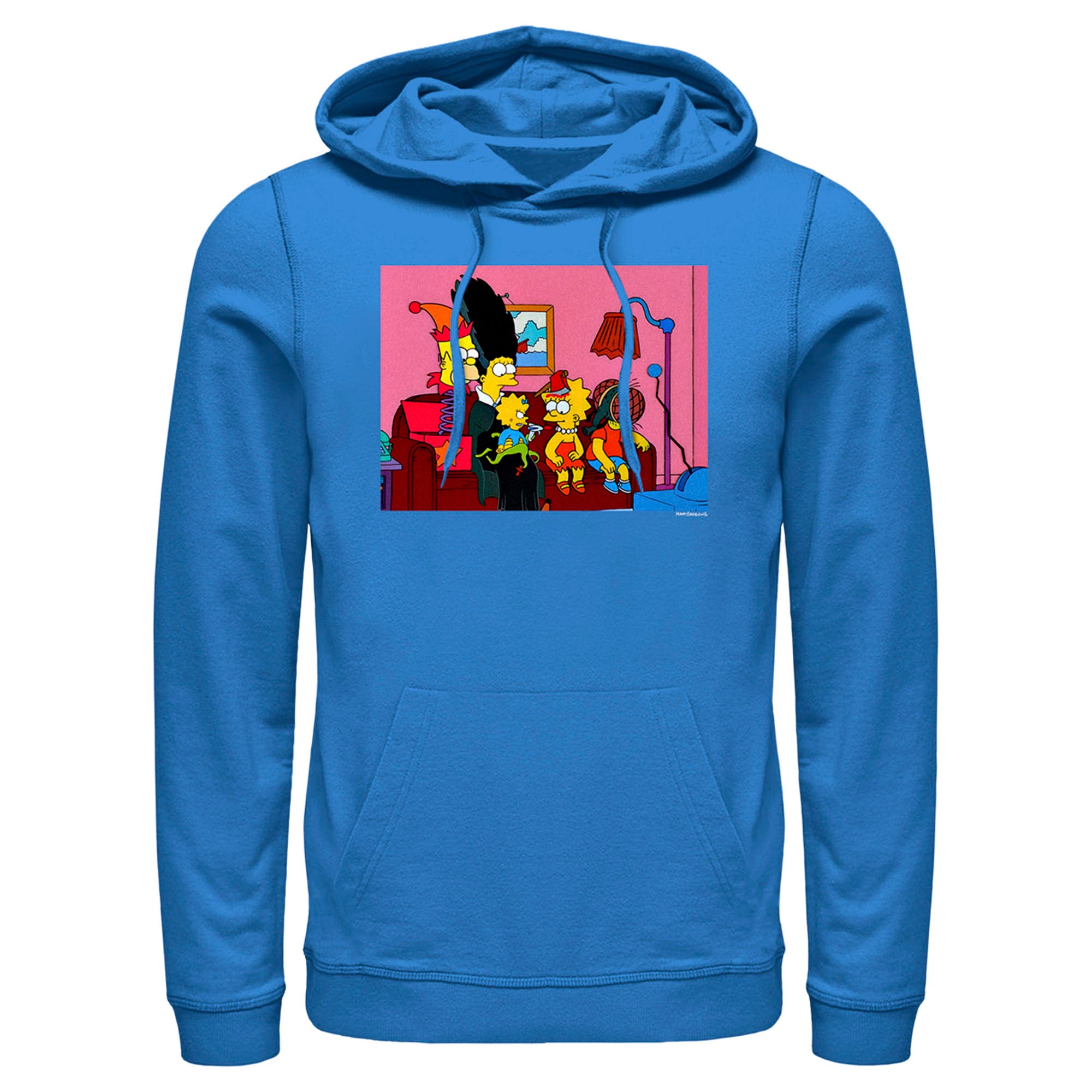 The Simpsons Men’S Horror Family Couch  Pull Over Hoodie