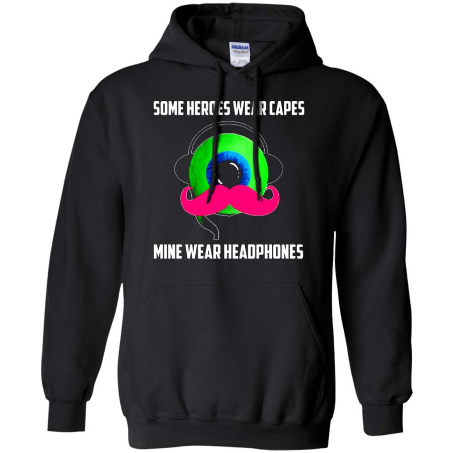 AGR Some Heroes Wear Capes Mine Wear Headphones Hoodie