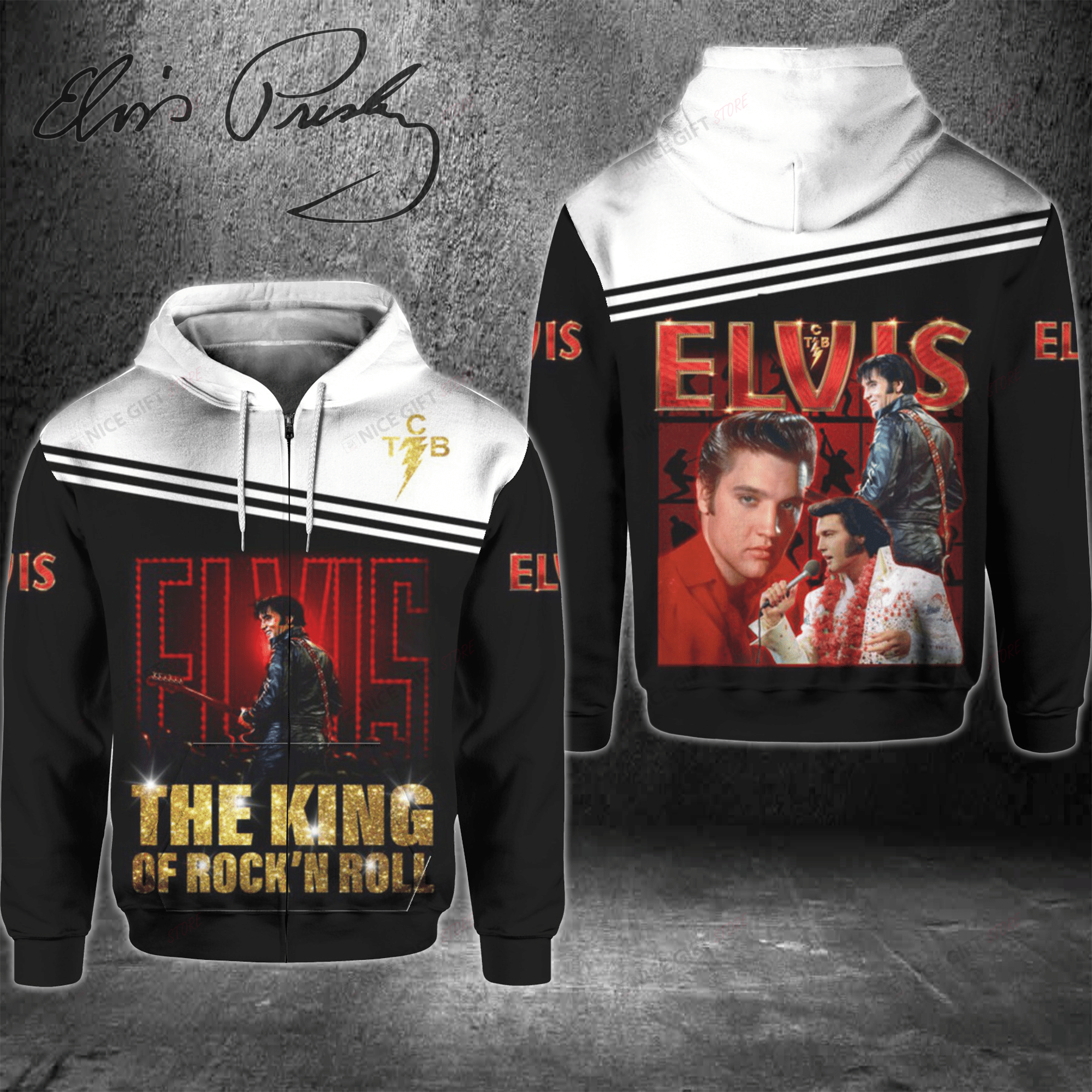 Elvis Presley Zip Hoodie 3D 3Zh-D0Z0