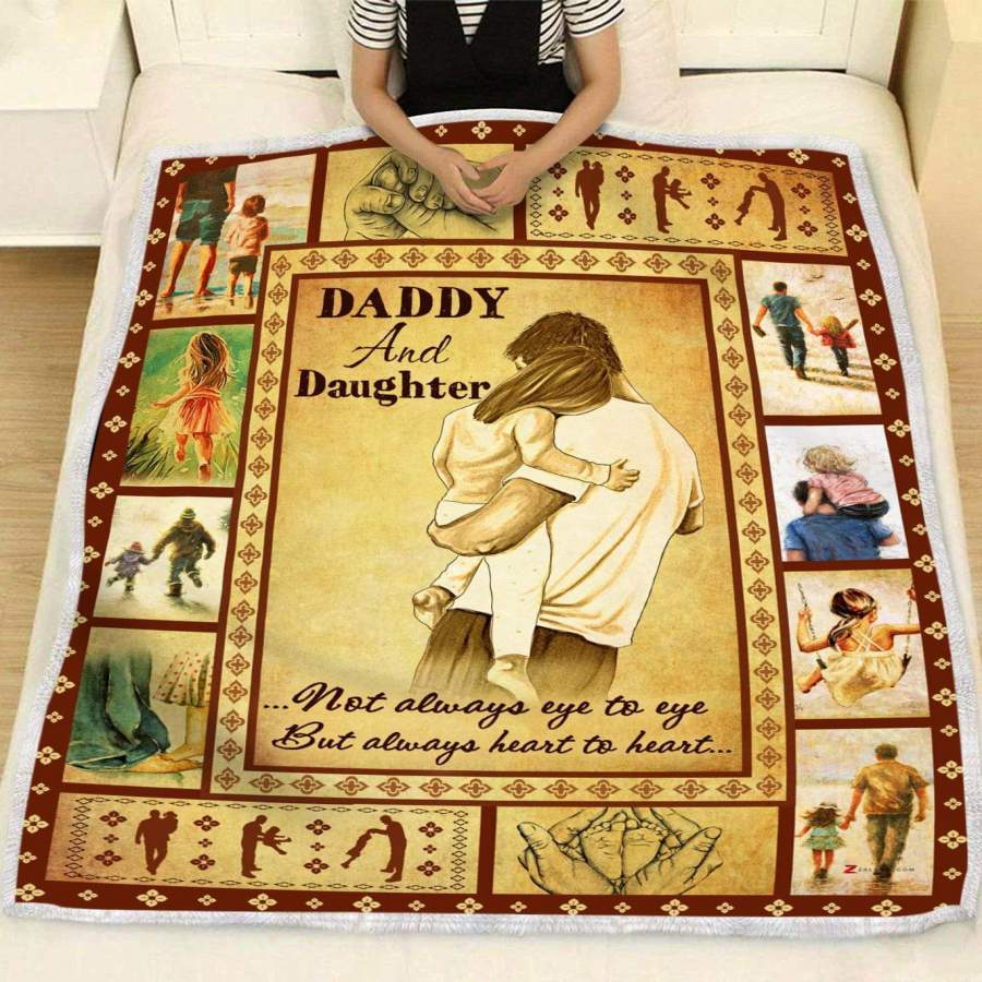 Daddy And Daughter Always Heart To Heart Father’s Day Gift For Dad Blanket