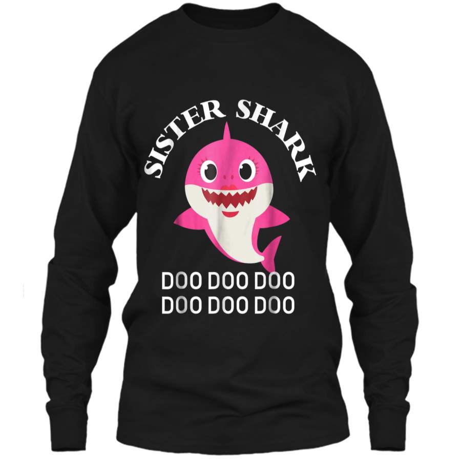 Sister Shark Doo Doo Doo Family Shark  LS Ultra Cotton Tshirt