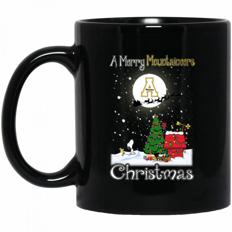 Appalachian State Mountaineers Snoopy Ugly Sweaters Merry Christmas