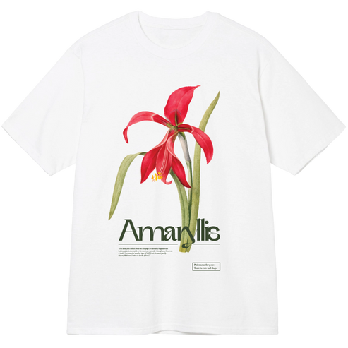 Amaryllis Tee Shirt Outfit  For Men  For Women