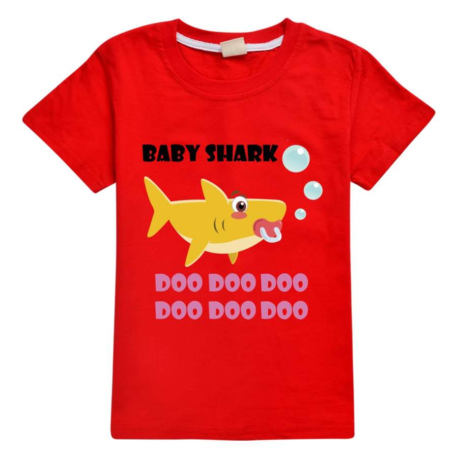 2019 New  Baby Shark cotton t-shirt for boys and girls