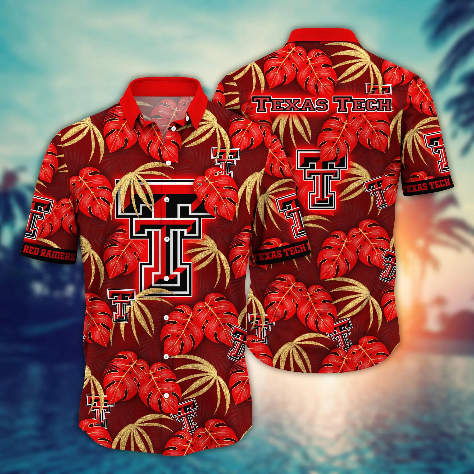 Texas Tech Red Raiders NCCA Hawaiian Shirt Warm Breezes Aloha Shirt