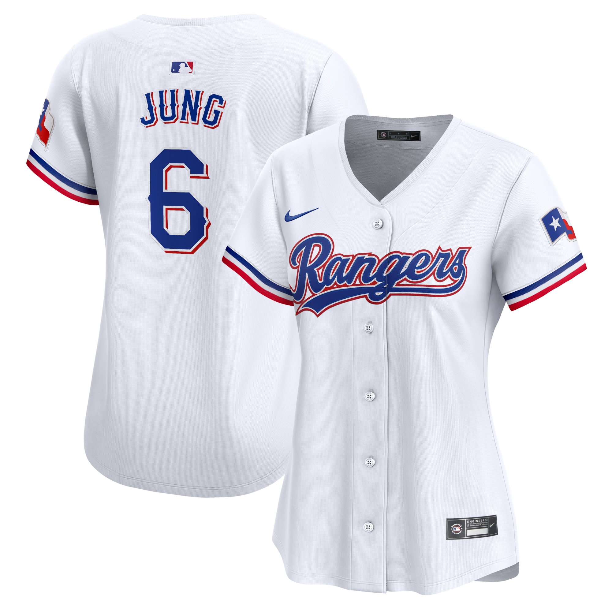 Josh Jung Texas Rangers Women's Home Limited Player Jersey – White