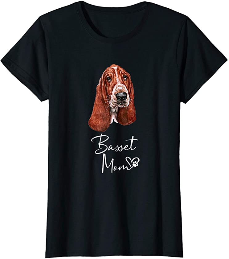 BASSET HOUND Mom Cute Puppy Dog Owner Gift T-Shirt