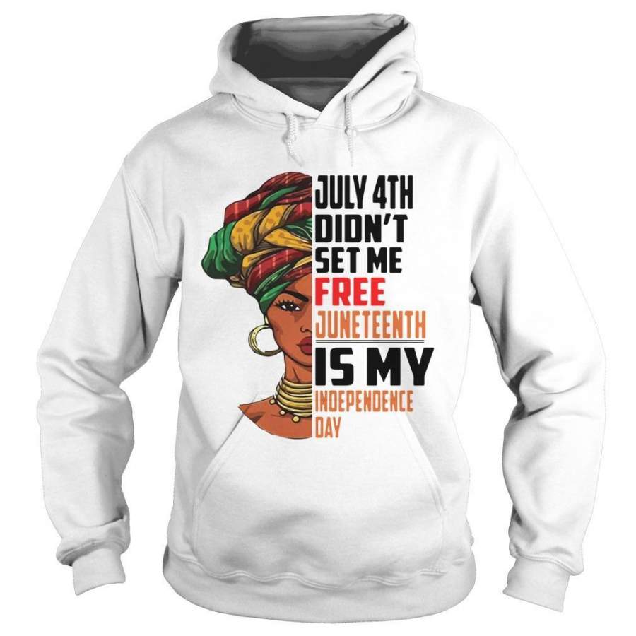 African Girl Juneteenth Is My Independence Day Pullover Hoodie Sweatshirt