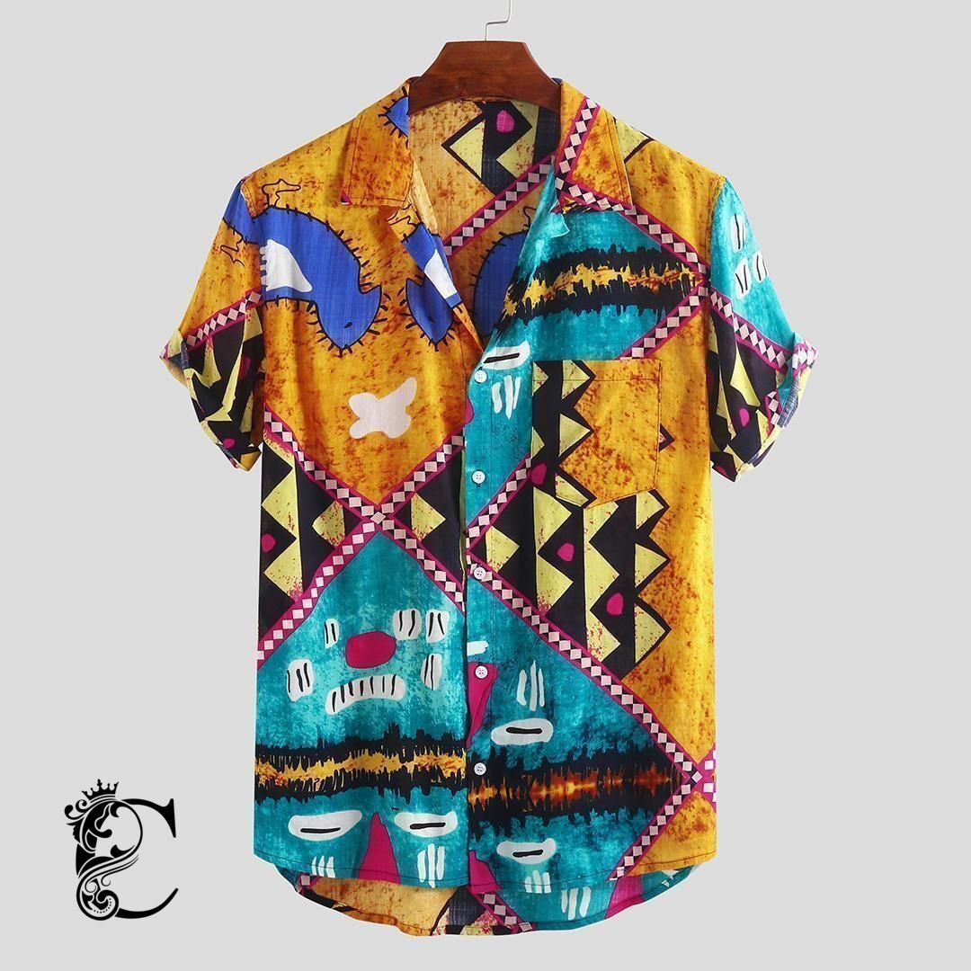 Beach Shirt Shop Summer Color Hawaiian Shirt- Chillicothemall