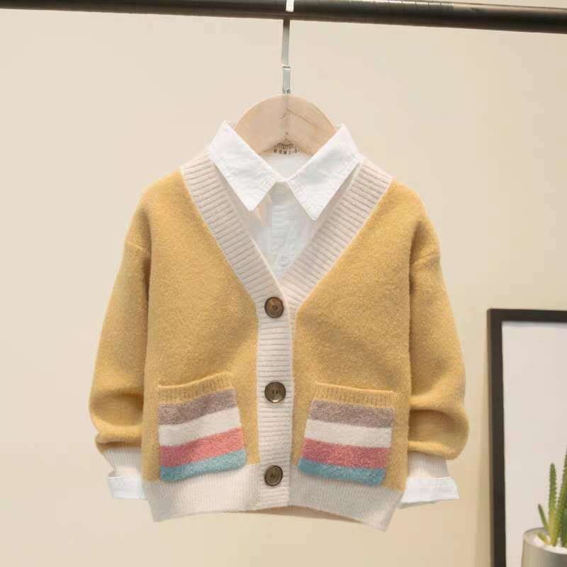 baby boy sweater spring autumn Knitted Cardigan Sweater Baby Children Clothing Boys Girls Sweaters Kids Wear clothes winter alx