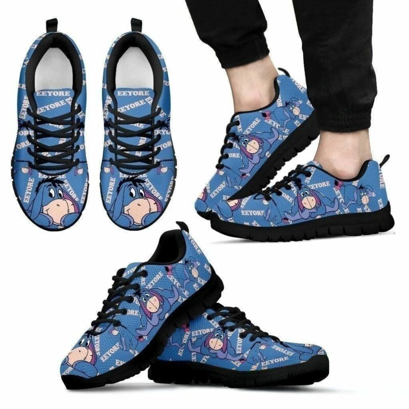 Eeyore Winnie The Pooh Sneakers Fan Cartoon Gift  Fly Sneakers