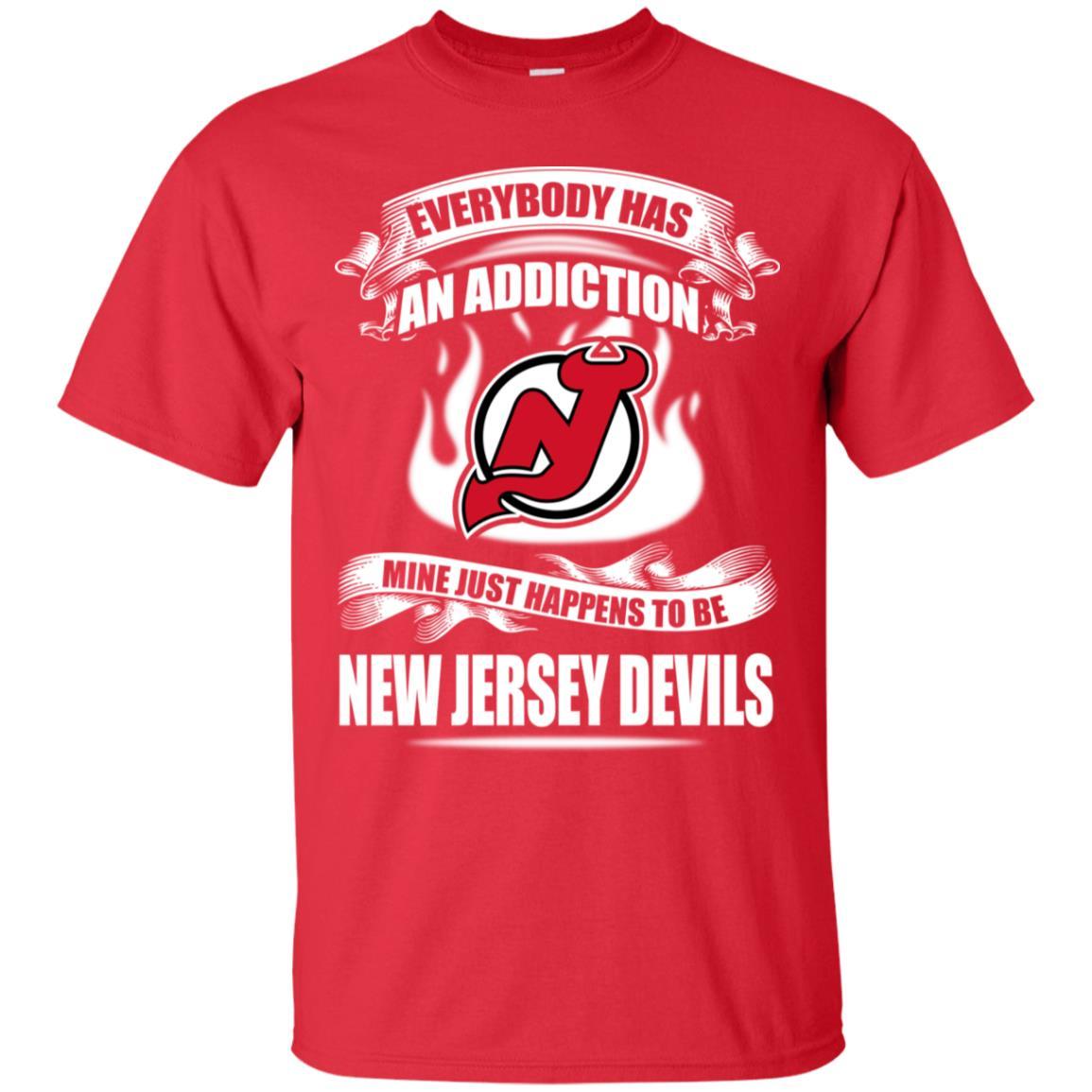 Has An Addiction Mine Just Happens To Be New Jersey Devils Tshirt