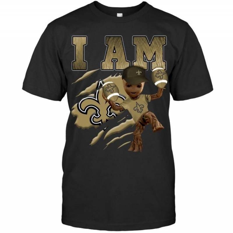 I Am Groot Loves New Orleans Saints Fan T Shirt – Gearpenguin.com