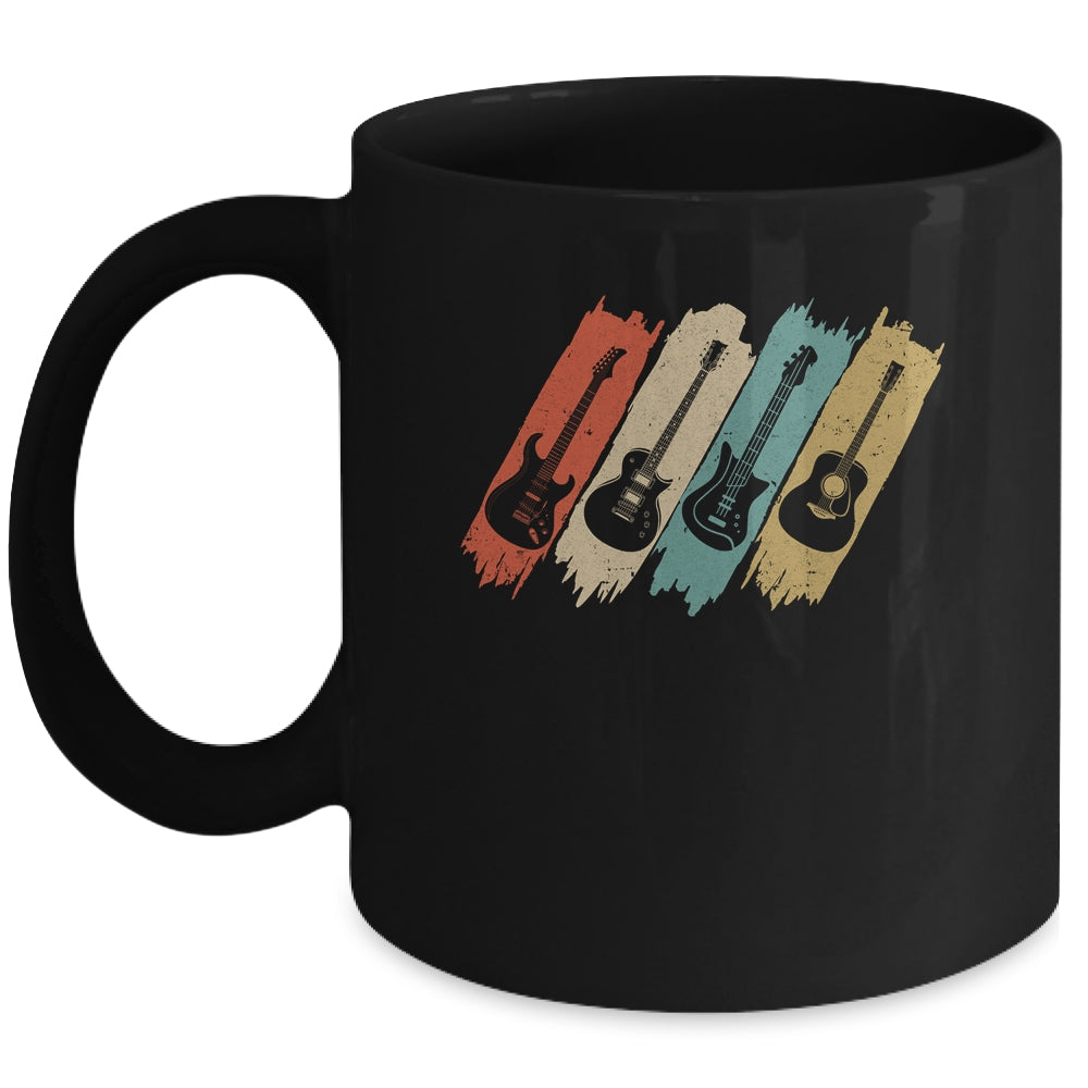 Vintage Guitar Gift For Women Men Music Band Guitarist Stuff Mug