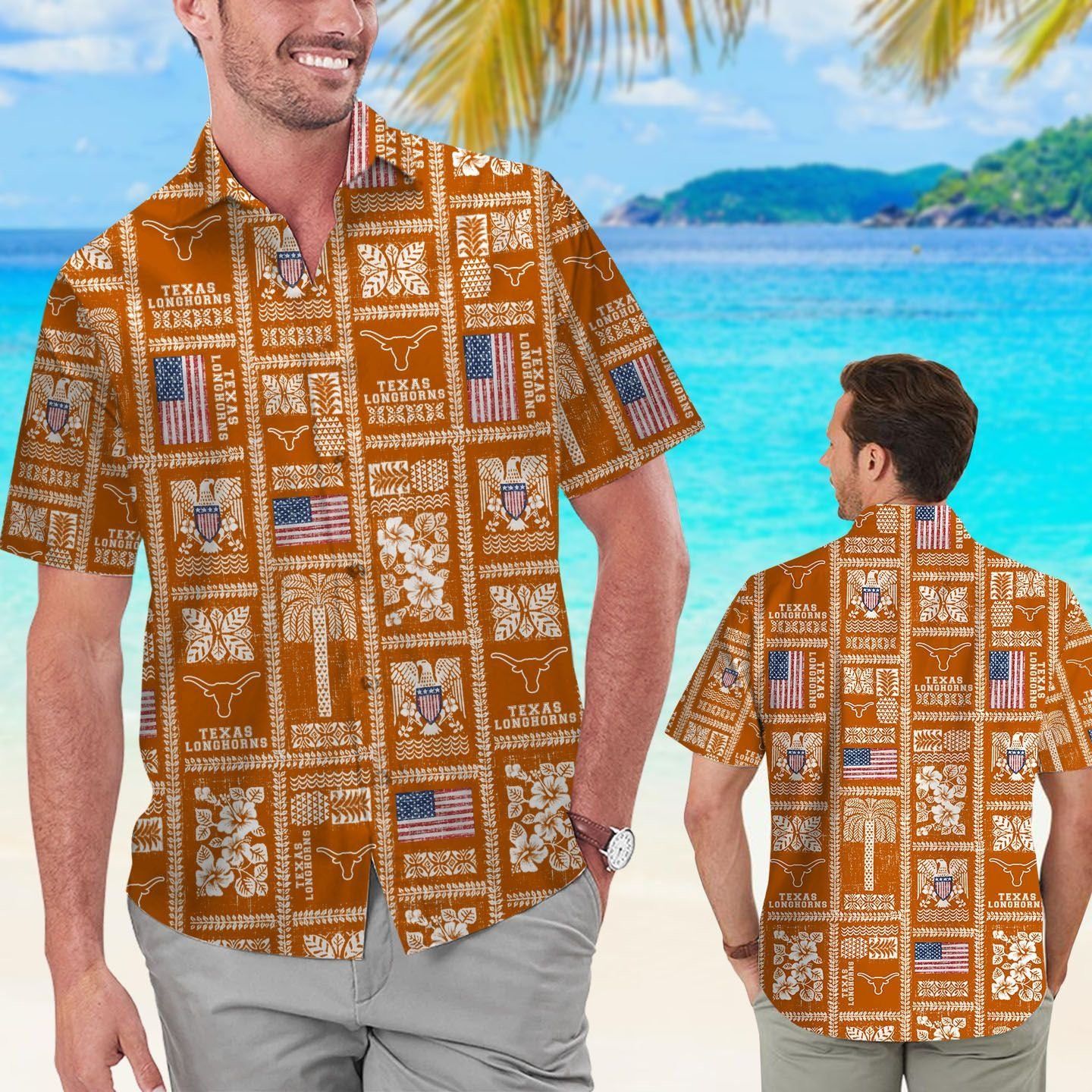 Texas Longhorns Summer Commemorative Tropical Hawaiian Shirt