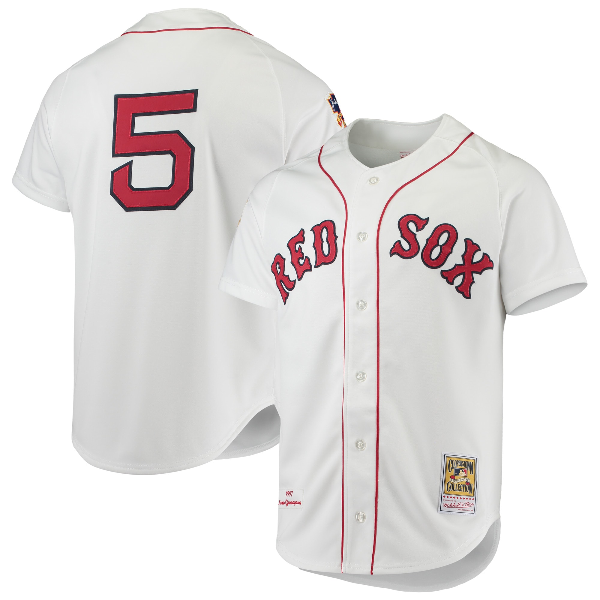 Nomar Garciaparra Boston Red Sox Mitchell & Ness 1997 Cooperstown Collection Authentic Jersey – White