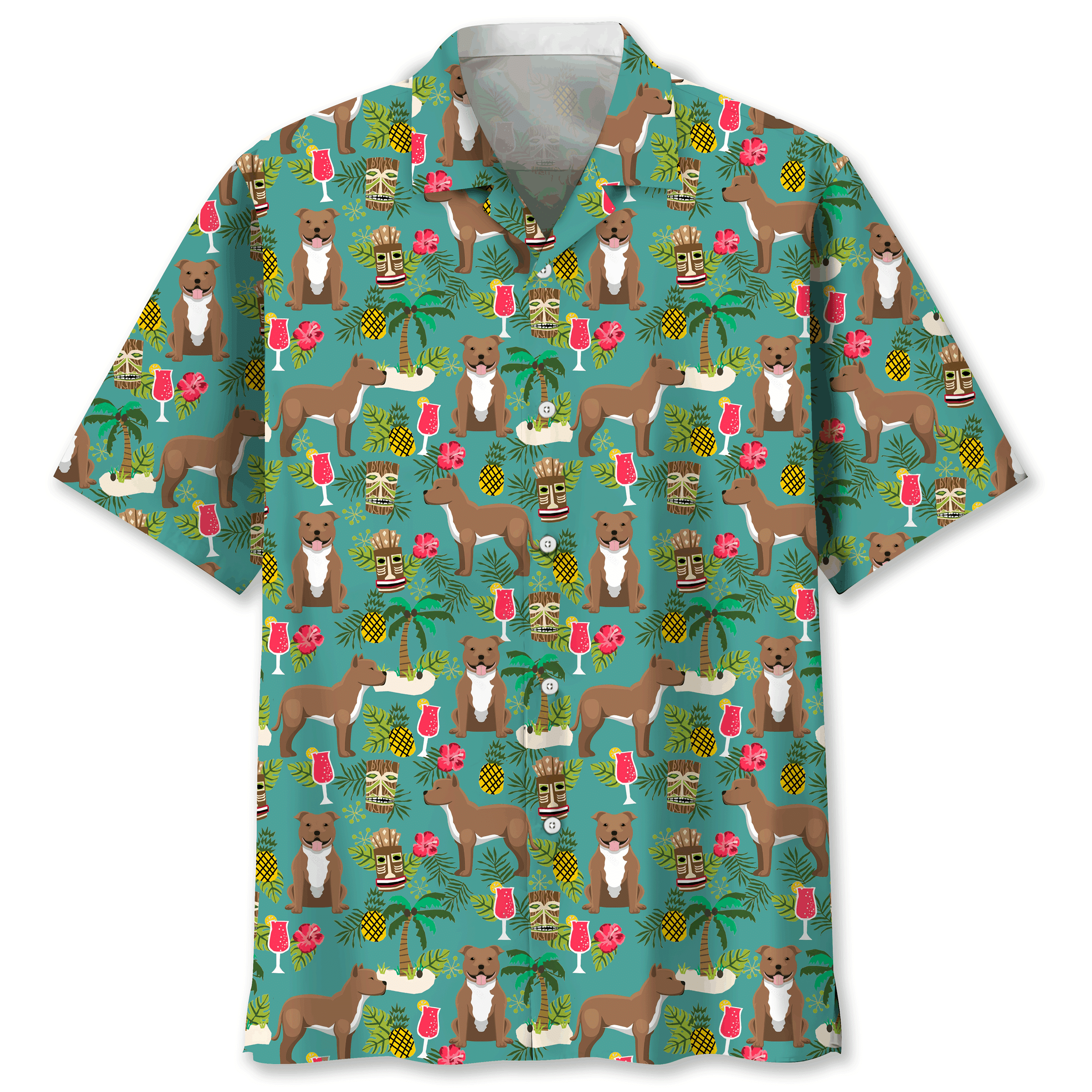 Pitbull Hawaii Beach Lover Hawaii Aloha Shirt For Dog Ha74617