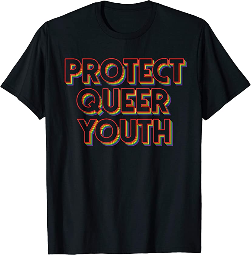 Vintage Protect Queer Youth Shirt Rainbow LGBT Rights Pride T-Shirt