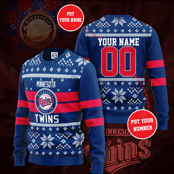 Personalized Minnesota Twins Custom Ugly Christmas Sweater, All Over Print Sweatshirt Thanksgiving Day 2022 Gift