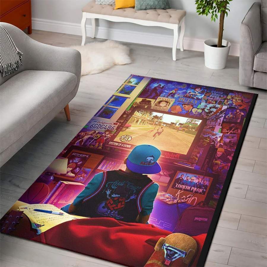 Gaming Everything Gaming Collection Area Rugs Living Room Carpet Floor Decor The US Decor