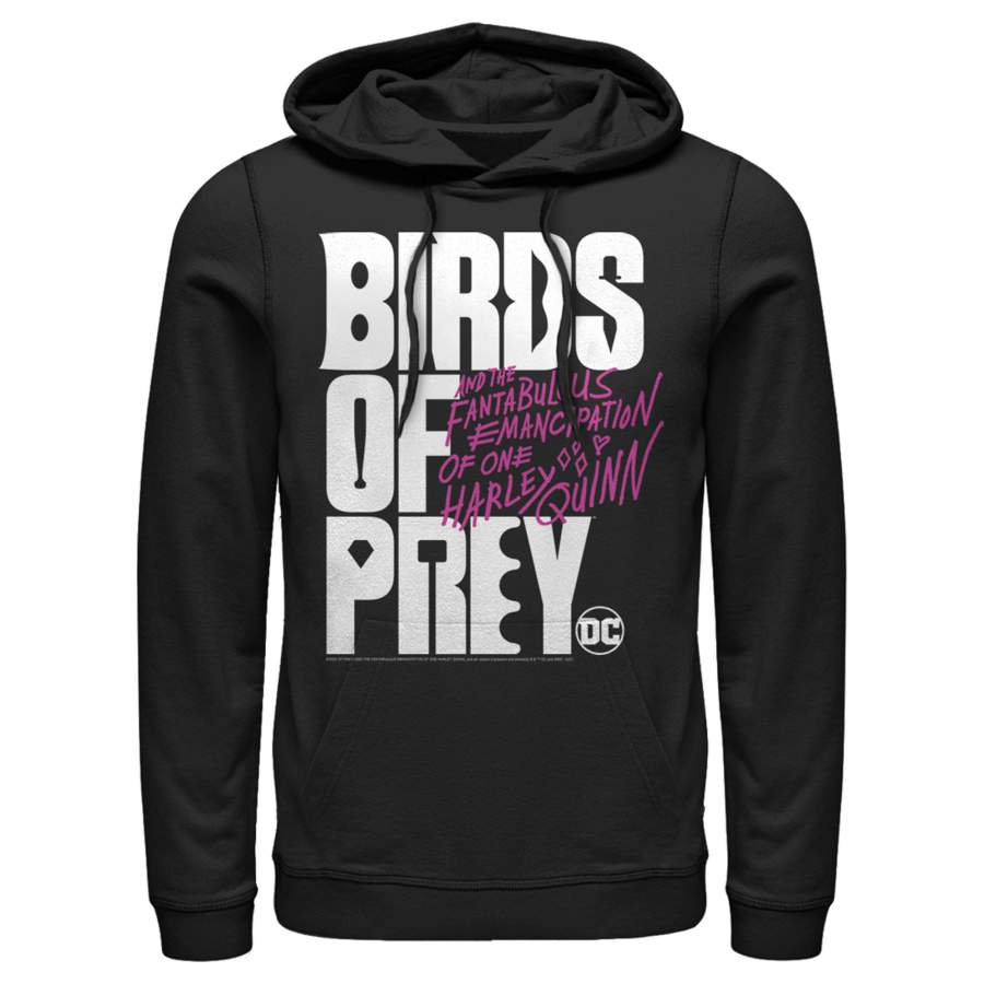 Birds of Prey Men’s Bold Text Logo  Lightweight Hoodie