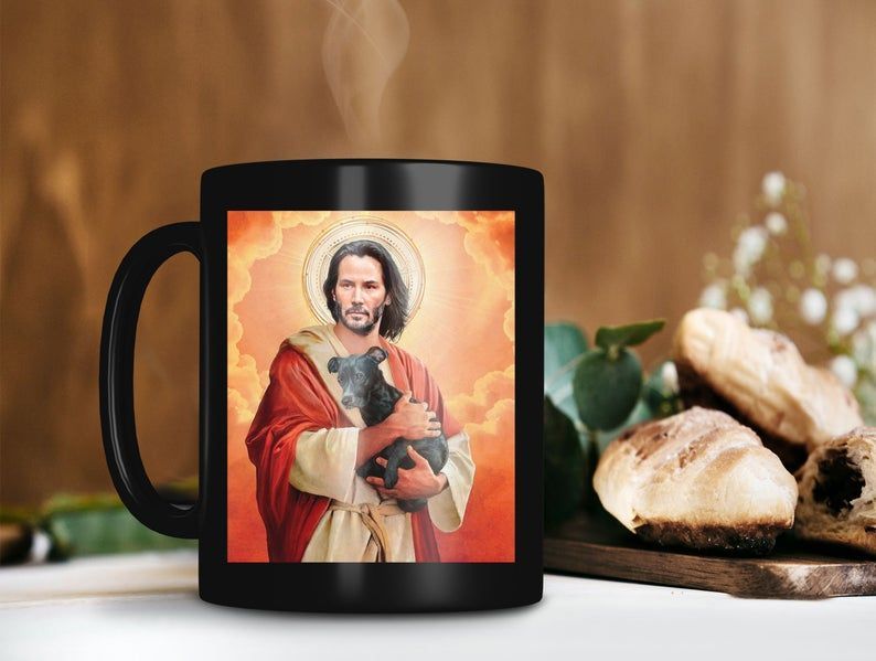 Black Mug The Immortal John Wick And Daisy Puppy Mug Keanu Reeves Mug Hit Man Mug Renaissance Style Mug Premium Sublime Ceramic Coffee Mug H99