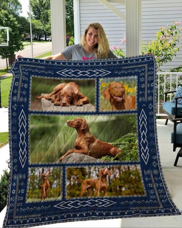 Vizsla Natural Quilt Blanket Great Customized Blanket Gifts For Birthday Christmas Thanksgiving