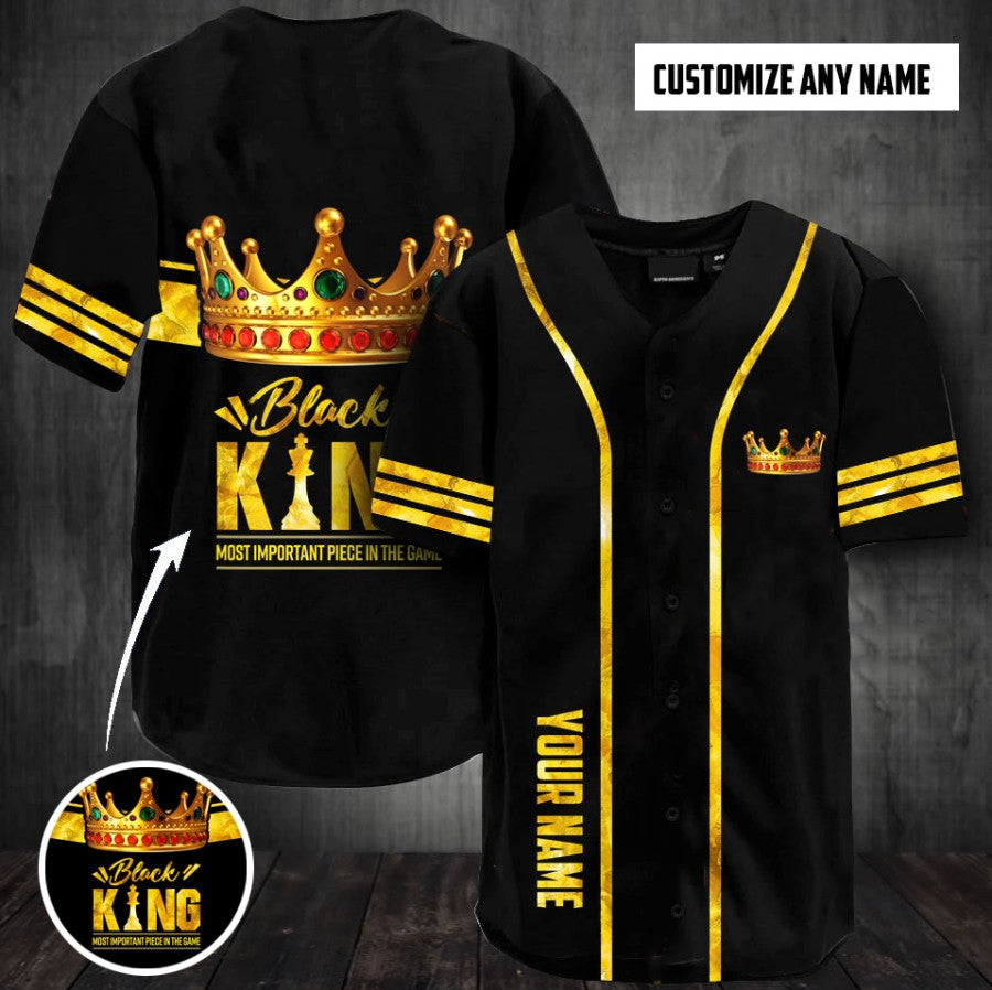 Black American Gift Black King Most Important Piece In The Game Personalized Sunny Shirt