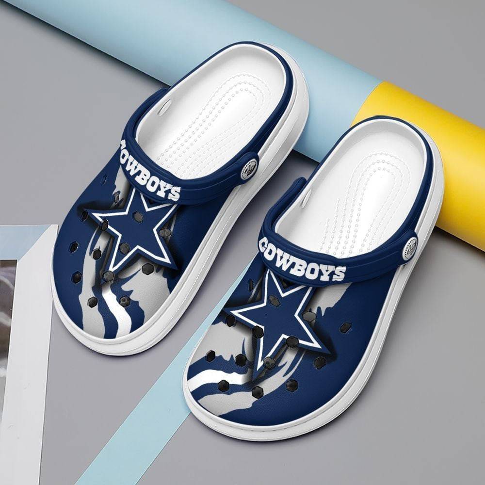 Dallas Cowboys Crocss Clog Comfortable Water Shoes Contemporary Water Friendly Wear