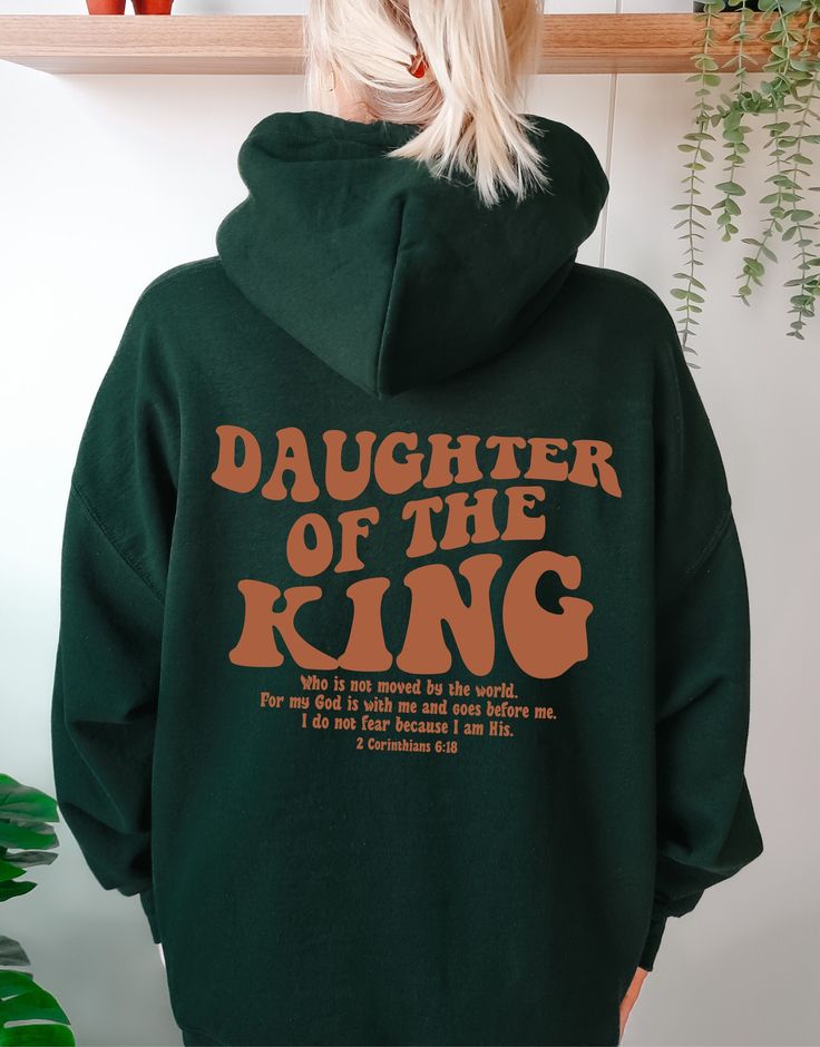 Daughter Of The King Hoodie, Aesthetic Christian Sweatshirt, Women’s Religious Sweatshirt, Bible Verse Hoodie, Christian Gifts