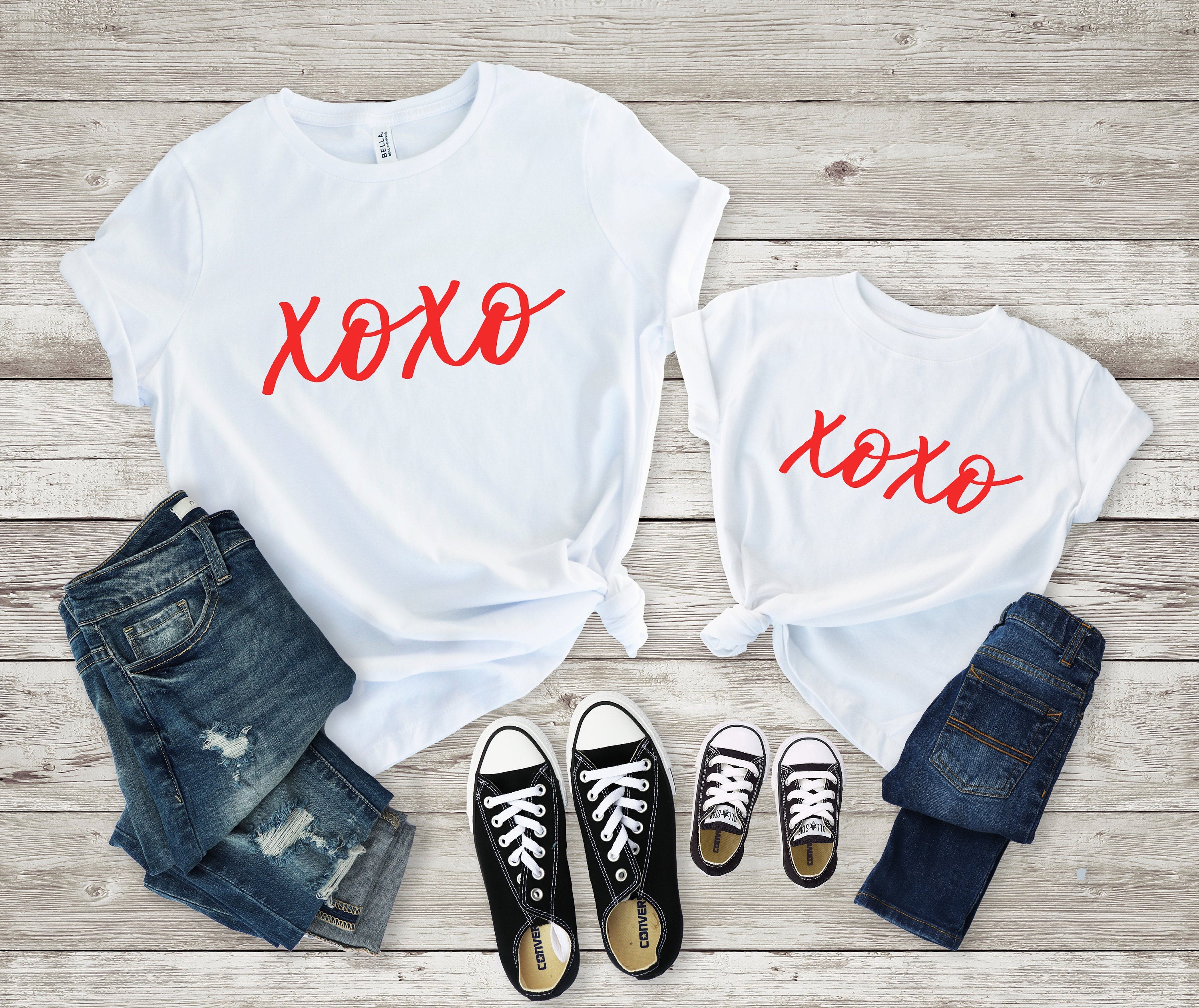 Matching Valentines Shirt- Xoxo Valentines Day Shirt- Mommy And Me Valentines Shirt  -Mom And Daughter Valentines Day Shirt – Mommy And Me