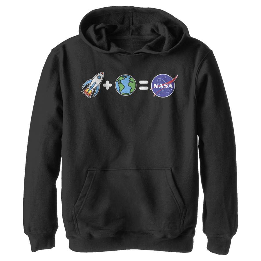 NASA Boy’s Emoji Space Equation  Lightweight Hoodie